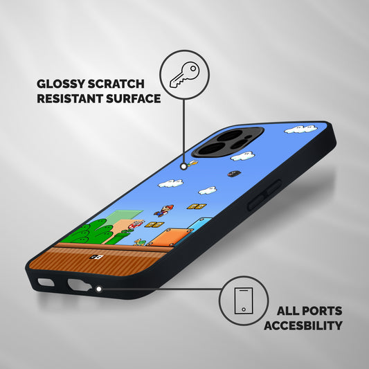 Super Plumber Shockproof Hybrid Protection (Metal + TPU) Back Case Cover
