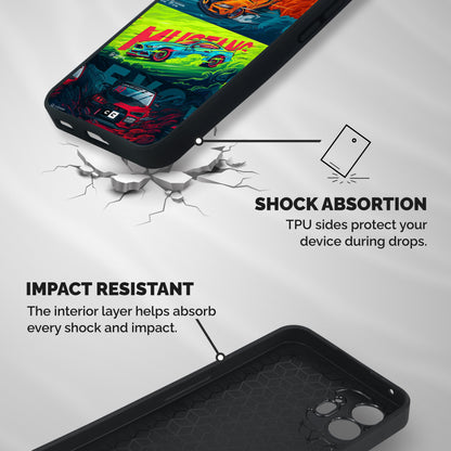 Super Racing Car Shockproof Hybrid Protection (Metal + TPU) Back Case Cover