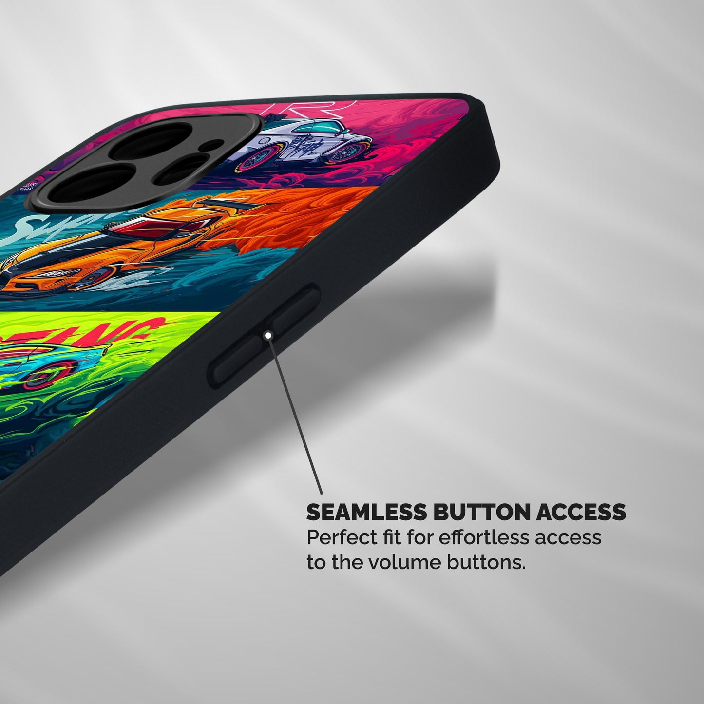 Super Racing Car Shockproof Hybrid Protection (Metal + TPU) Back Case Cover