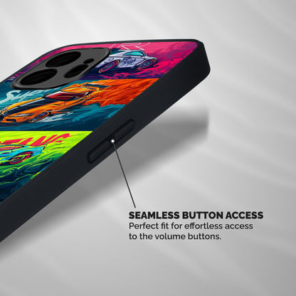 Super Racing Car Shockproof Hybrid Protection (Metal + TPU) Back Case Cover