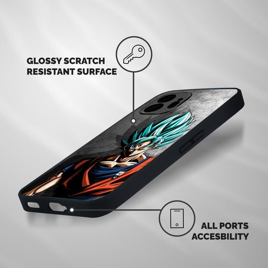 Super Saiyan Art Shockproof Hybrid Protection (Metal + TPU) Back Case Cover