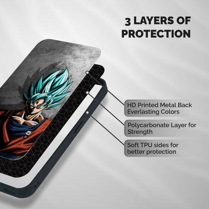 Super Saiyan Art Shockproof Hybrid Protection (Metal + TPU) Back Case Cover