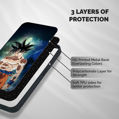 Super Saiyan God Shockproof Hybrid Protection (Metal + TPU) Back Case Cover
