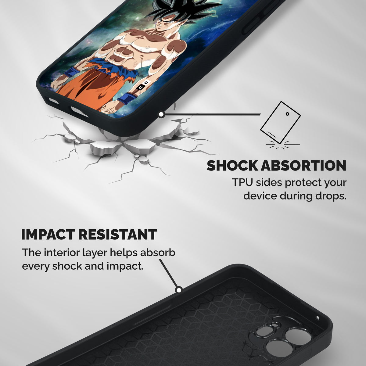 Super Saiyan God Shockproof Hybrid Protection (Metal + TPU) Back Case Cover