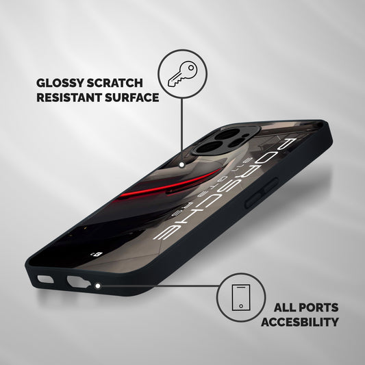 Super Sports Car Shockproof Hybrid Protection (Metal + TPU) Back Case Cover
