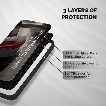 Super Sports Car Shockproof Hybrid Protection (Metal + TPU) Back Case Cover