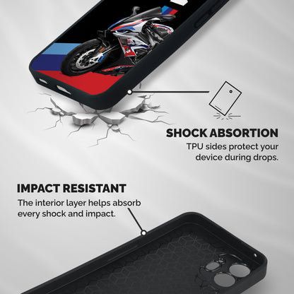 SuperBike Stance Shockproof Hybrid Protection (Metal + TPU) Back Case Cover