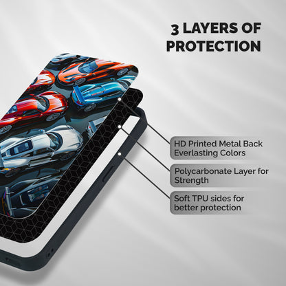 Supercar Club Shockproof Hybrid Protection (Metal + TPU) Back Case Cover