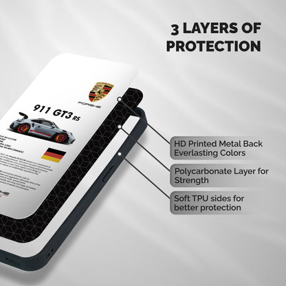 Supercar Features Shockproof Hybrid Protection (Metal + TPU) Back Case Cover