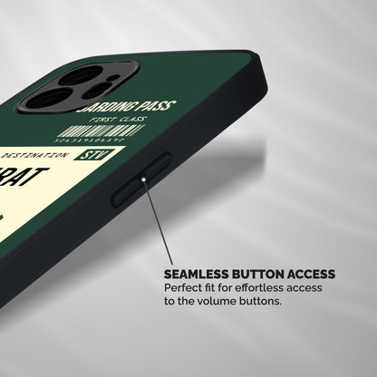 Surat Boarding Pass Shockproof Hybrid Protection (Metal + TPU) Back Case Cover