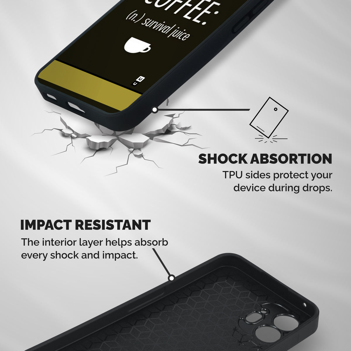 Survival Juice Shockproof Hybrid Protection (Metal + TPU) Back Case Cover
