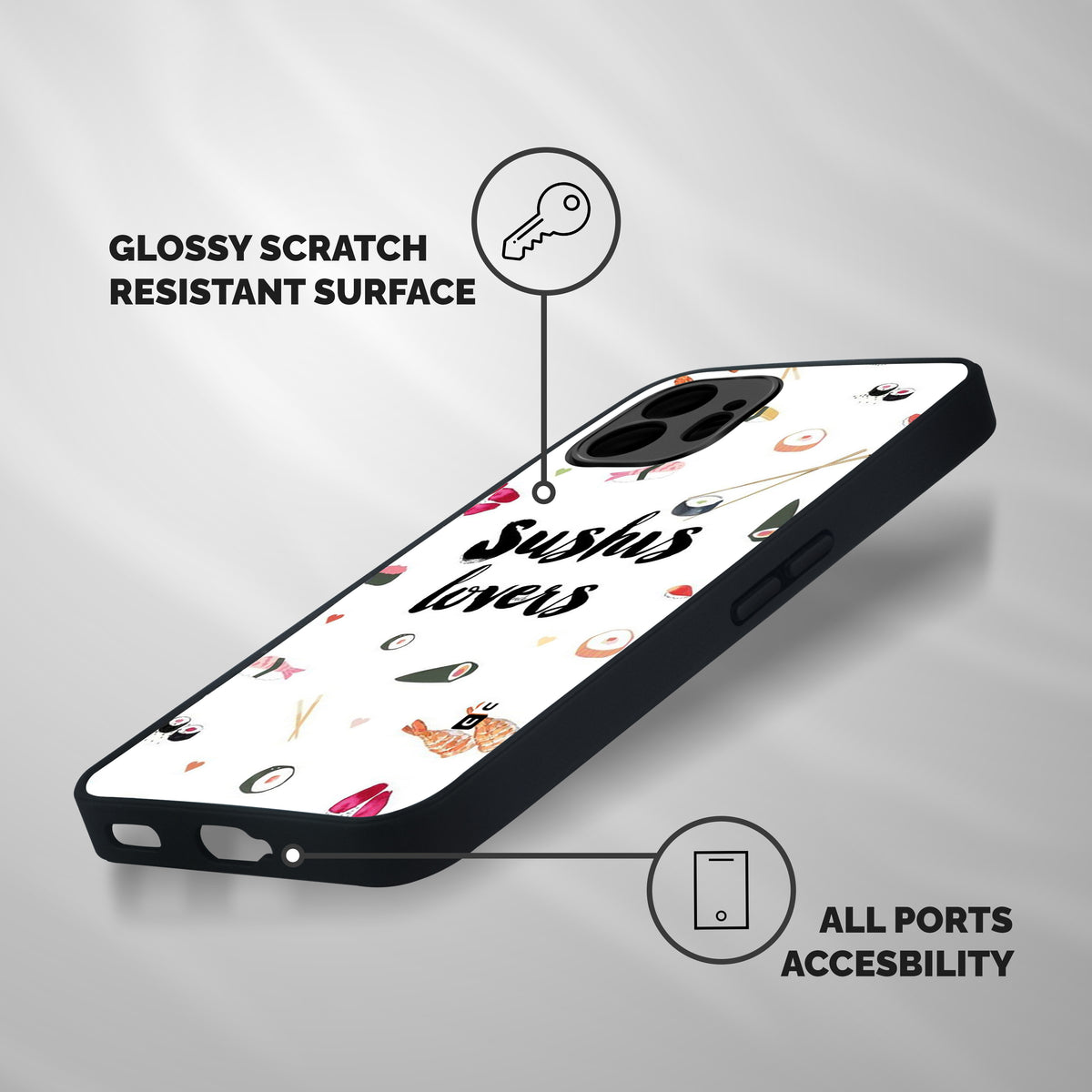 Sushi Lovers Shockproof Hybrid Protection (Metal + TPU) Back Case Cover