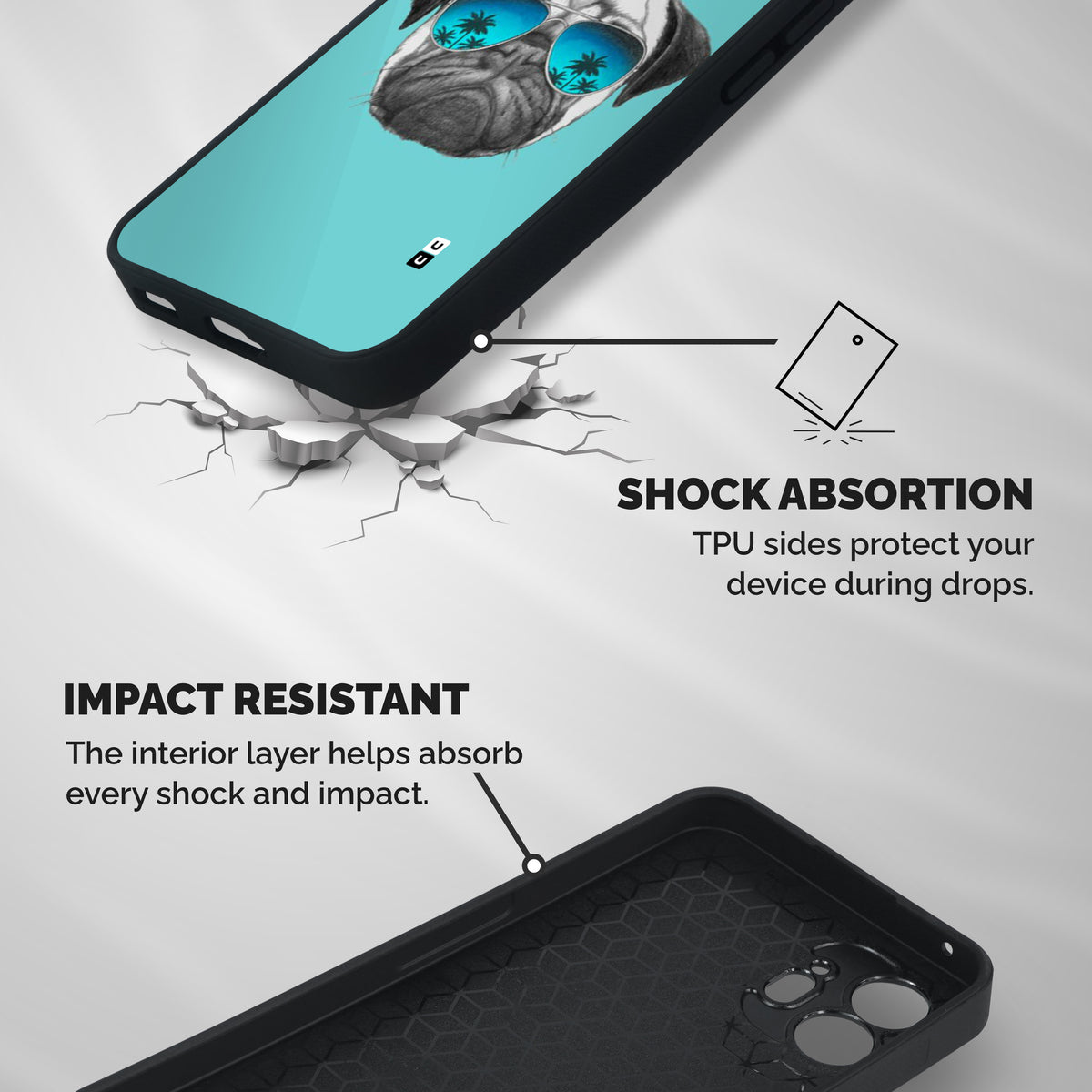 Swag Doggo Shockproof Hybrid Protection (Metal + TPU) Back Case Cover