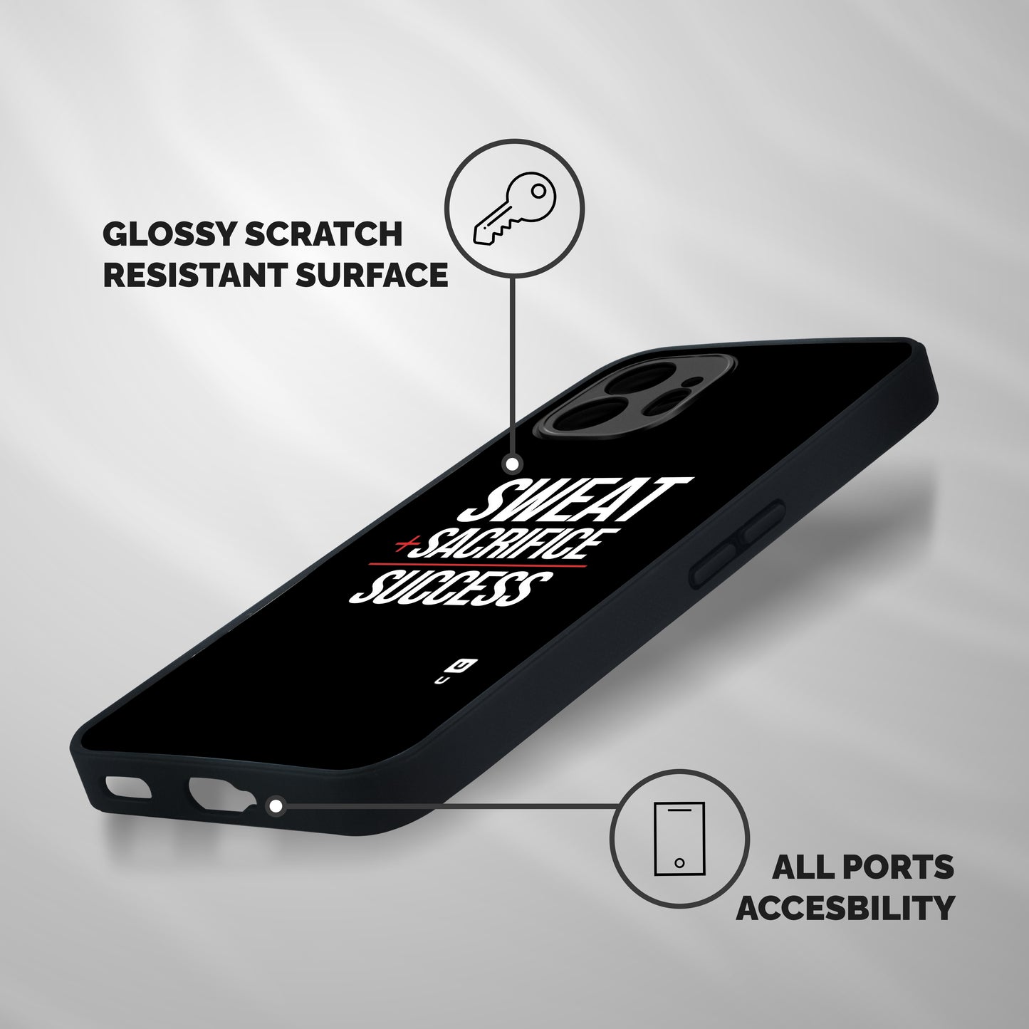 Sweat Sacrifice Success Shockproof Hybrid Protection (Metal + TPU) Back Case Cover