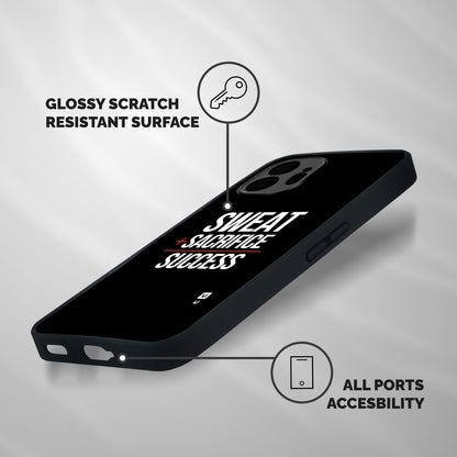 Sweat Sacrifice Success Shockproof Hybrid Protection (Metal + TPU) Back Case Cover