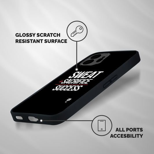 Sweat Sacrifice Success Shockproof Hybrid Protection (Metal + TPU) Back Case Cover
