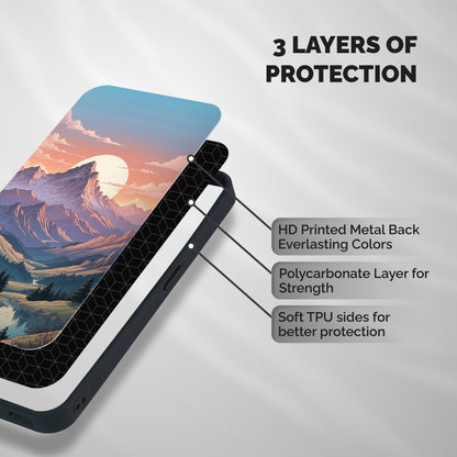 Sweet Evening Shockproof Hybrid Protection (Metal + TPU) Back Case Cover
