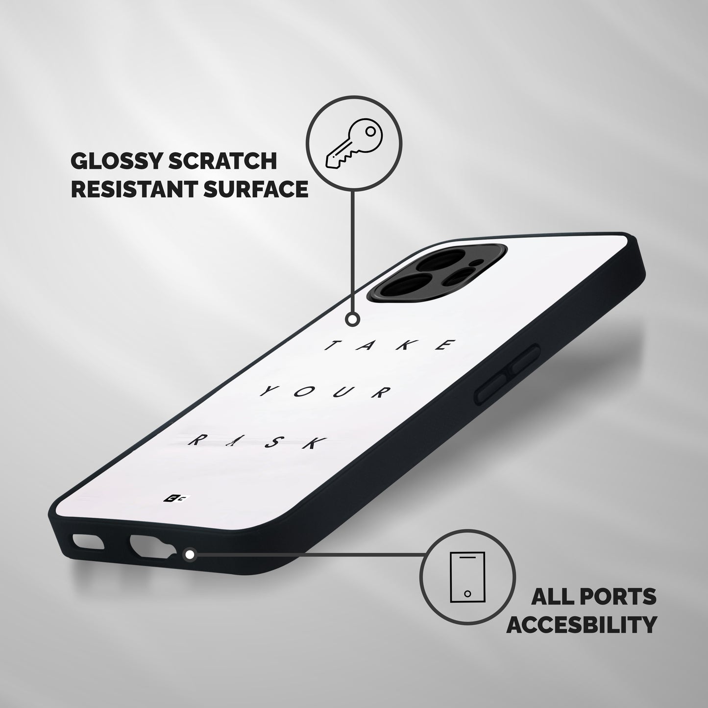 Take Your Risk Shockproof Hybrid Protection (Metal + TPU) Back Case Cover