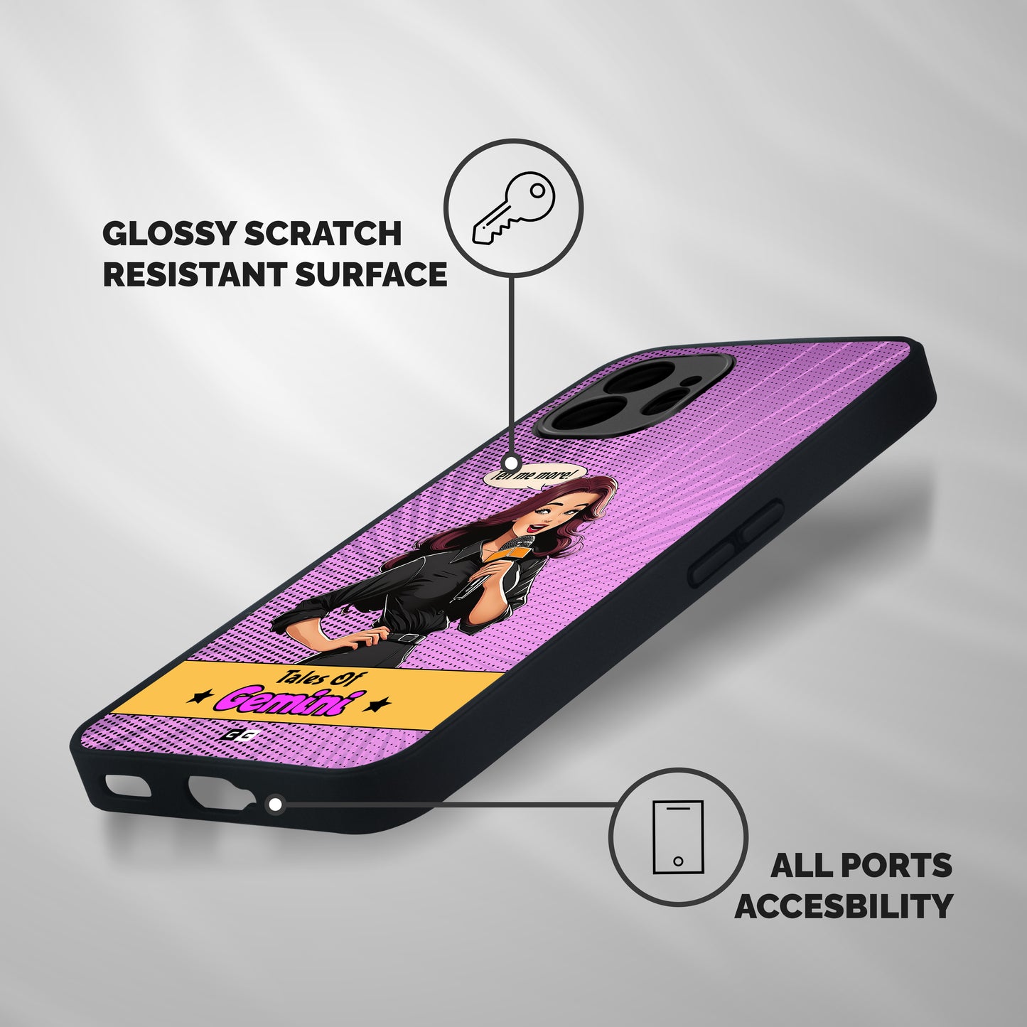 Tales Of Gemini Shockproof Hybrid Protection (Metal + TPU) Back Case Cover
