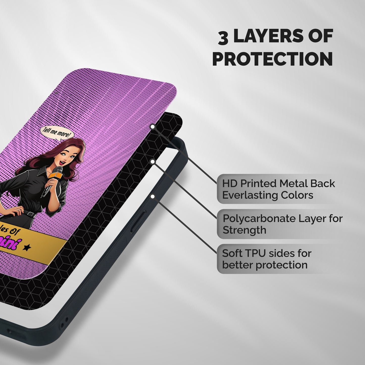 Tales Of Gemini Shockproof Hybrid Protection (Metal + TPU) Back Case Cover
