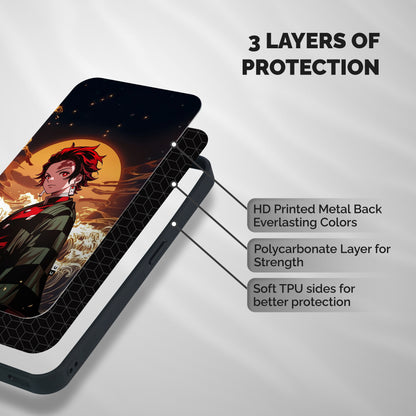 Tanjiro Attitude Shockproof Hybrid Protection (Metal + TPU) Back Case Cover