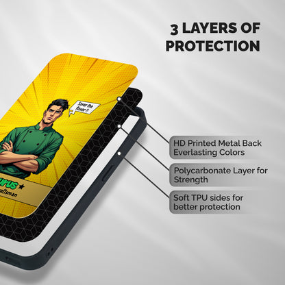 Taurus Craft Shockproof Hybrid Protection (Metal + TPU) Back Case Cover