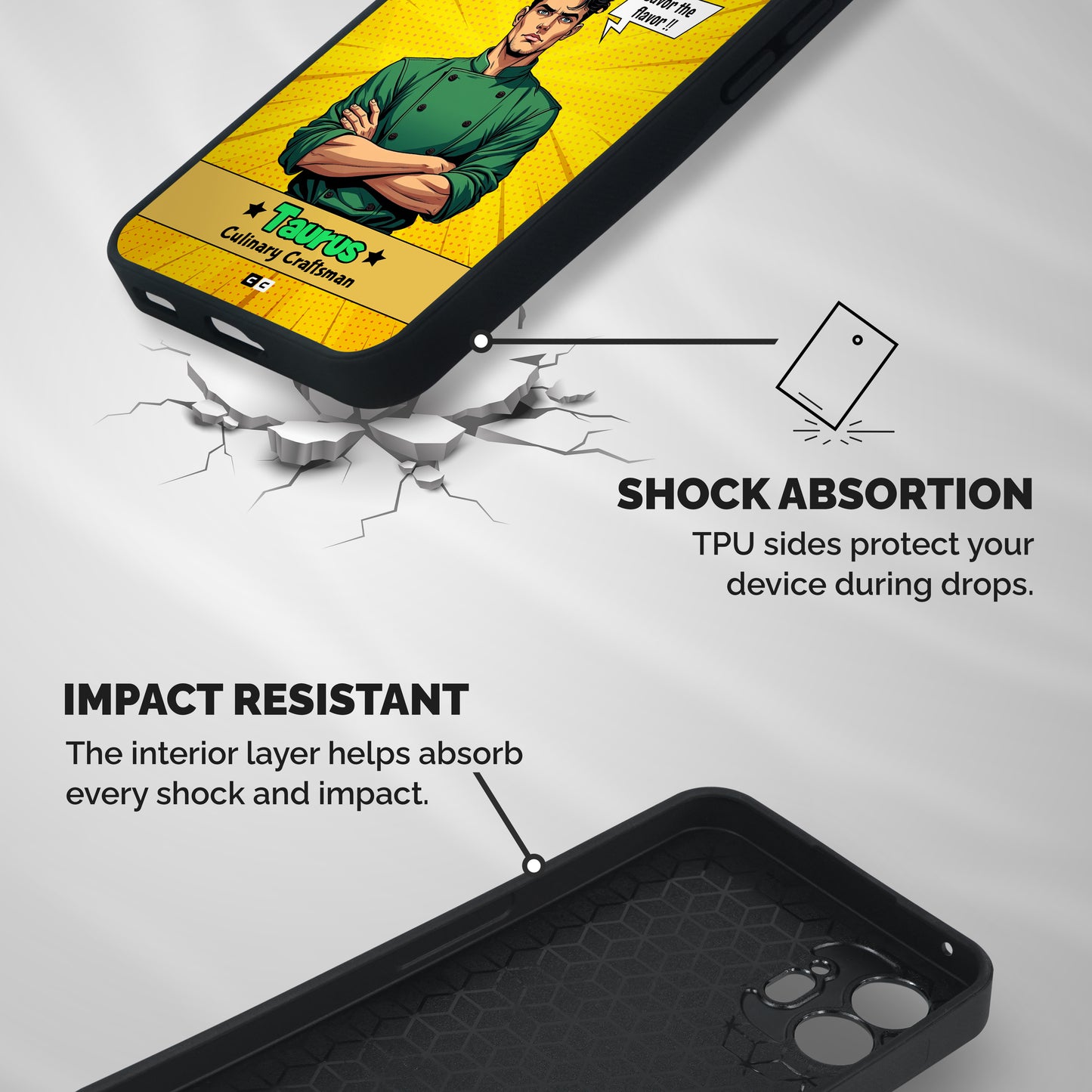 Taurus Craft Shockproof Hybrid Protection (Metal + TPU) Back Case Cover