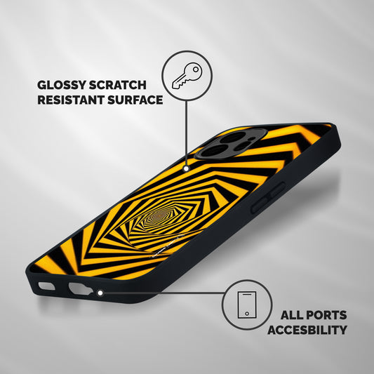 Taxi Pattern Shockproof Hybrid Protection (Metal + TPU) Back Case Cover