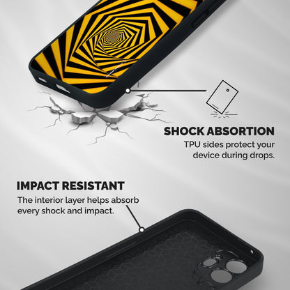 Taxi Pattern Shockproof Hybrid Protection (Metal + TPU) Back Case Cover