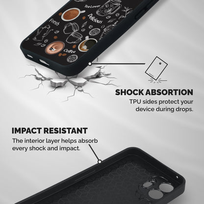 Tea And Coffee Mixture Shockproof Hybrid Protection (Metal + TPU) Back Case Cover