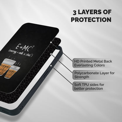 Tea Formula Shockproof Hybrid Protection (Metal + TPU) Back Case Cover