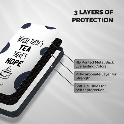 Tea Hope Shockproof Hybrid Protection (Metal + TPU) Back Case Cover