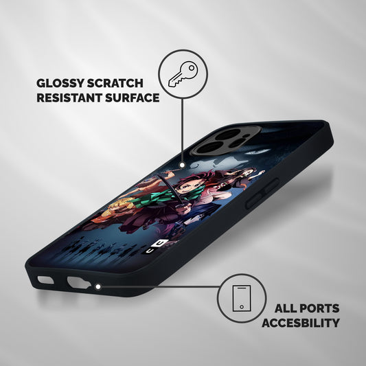 Team Demon Slayer Shockproof Hybrid Protection (Metal + TPU) Back Case Cover