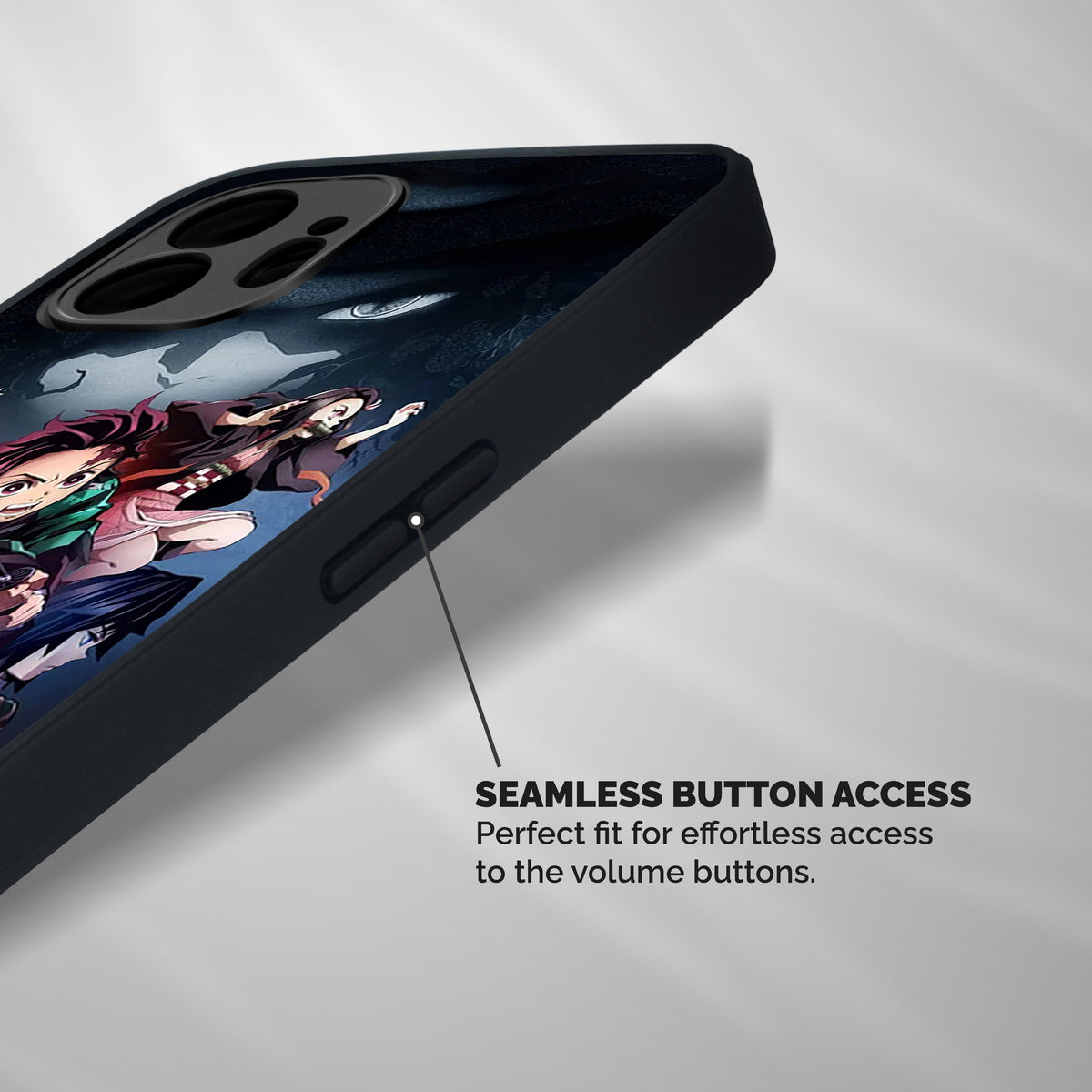 Team Demon Slayer Shockproof Hybrid Protection (Metal + TPU) Back Case Cover