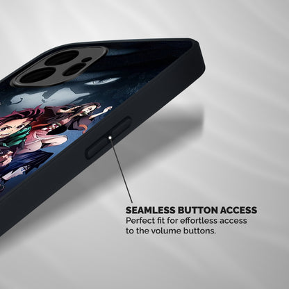 Team Demon Slayer Shockproof Hybrid Protection (Metal + TPU) Back Case Cover