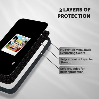 Team Kakashi Cute Shockproof Hybrid Protection (Metal + TPU) Back Case Cover