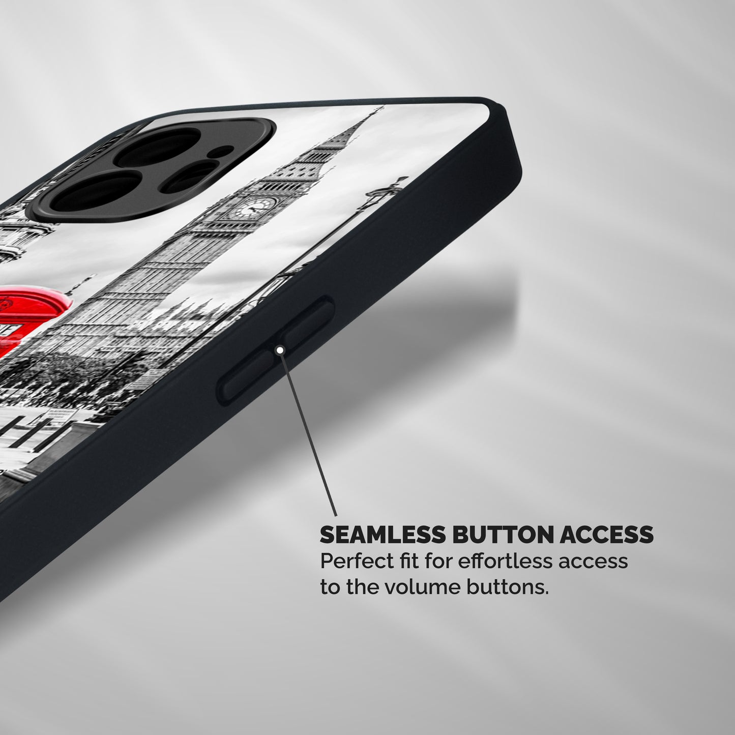 Telephone Booth Shockproof Hybrid Protection (Metal + TPU) Back Case Cover