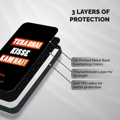 Tera Bhai Raftaar Shockproof Hybrid Protection (Metal + TPU) Back Case Cover