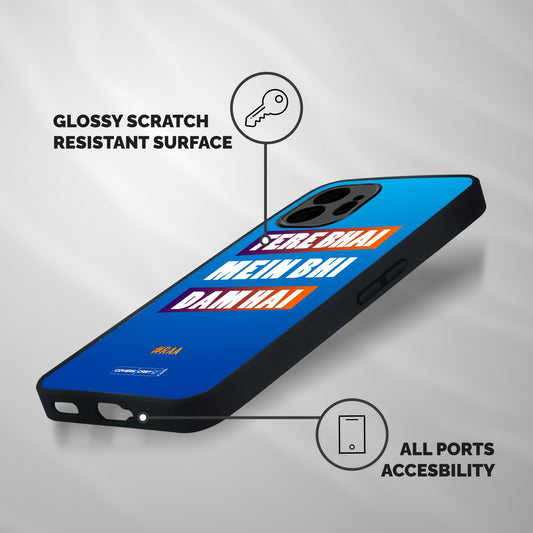 Tere Bhai Me Bhi Dam Hai Shockproof Hybrid Protection (Metal + TPU) Back Case Cover