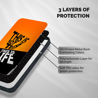 Test Life Shockproof Hybrid Protection (Metal + TPU) Back Case Cover