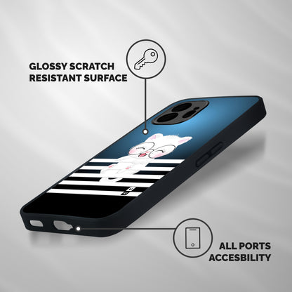 The Cat on Stripes Shockproof Hybrid Protection (Metal + TPU) Back Case Cover