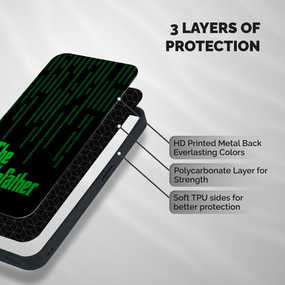The Codefather Shockproof Hybrid Protection (Metal + TPU) Back Case Cover