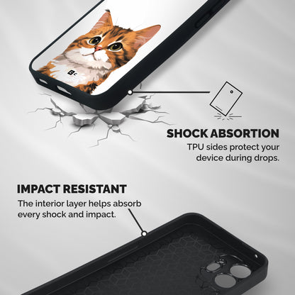 The Cute Cat Shockproof Hybrid Protection (Metal + TPU) Back Case Cover