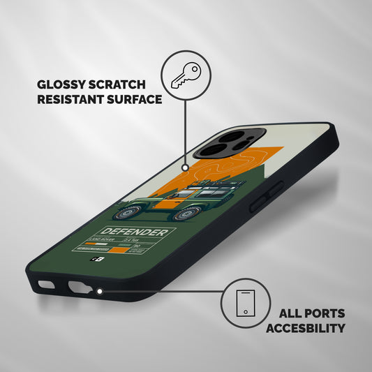 The Defence Car Shockproof Hybrid Protection (Metal + TPU) Back Case Cover