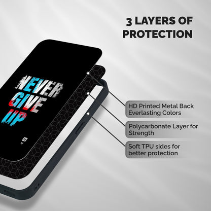 The Determined Shockproof Hybrid Protection (Metal + TPU) Back Case Cover