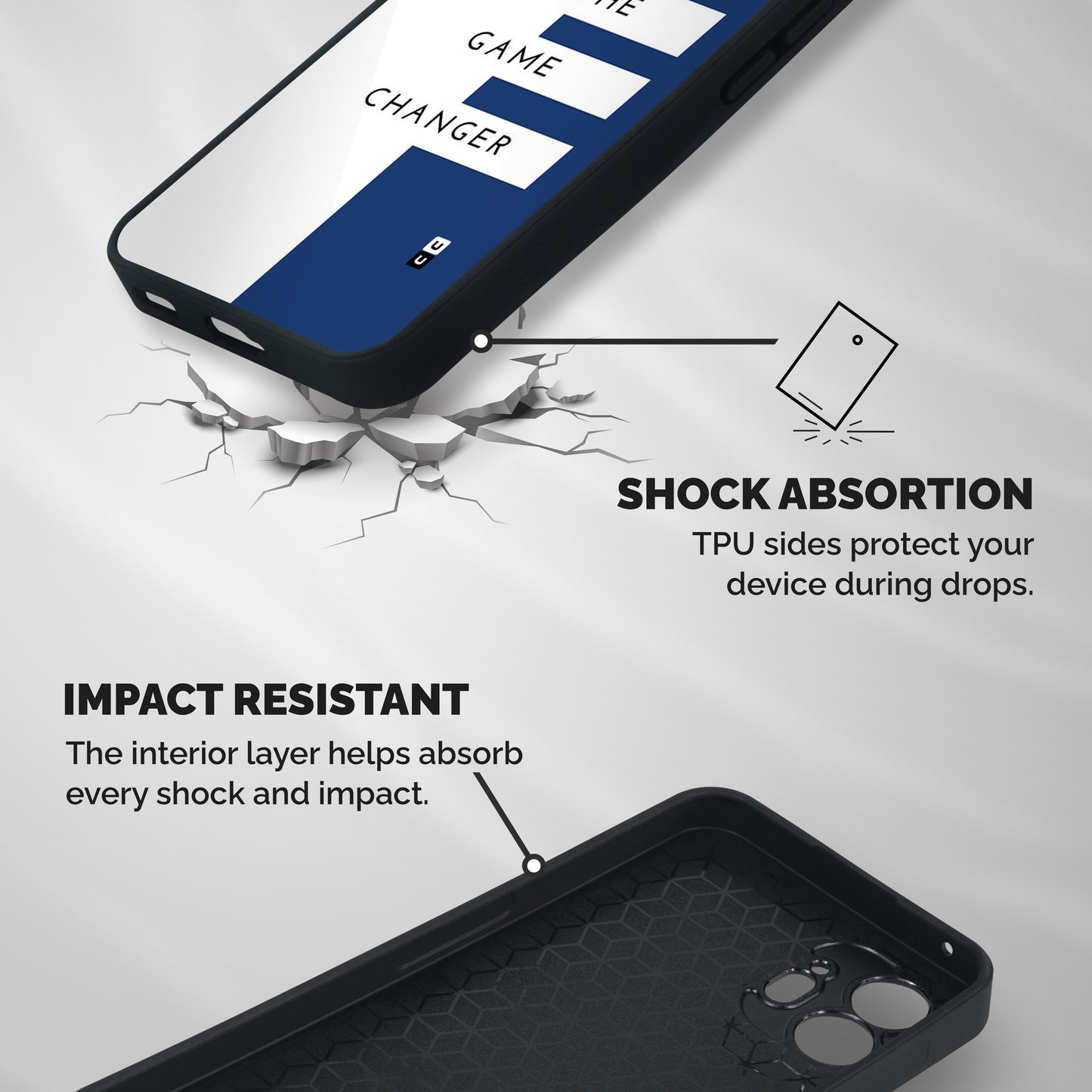 The Game Changer Shockproof Hybrid Protection (Metal + TPU) Back Case Cover