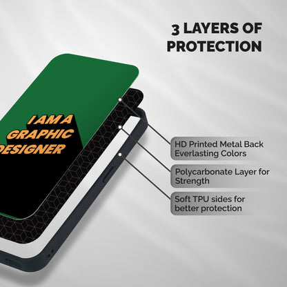 The Graphic Designer Shockproof Hybrid Protection (Metal + TPU) Back Case Cover