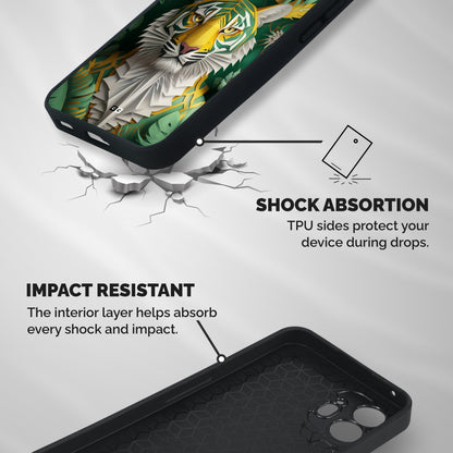 The Nature Tiger Shockproof Hybrid Protection (Metal + TPU) Back Case Cover