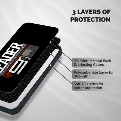 The New Leader Shockproof Hybrid Protection (Metal + TPU) Back Case Cover