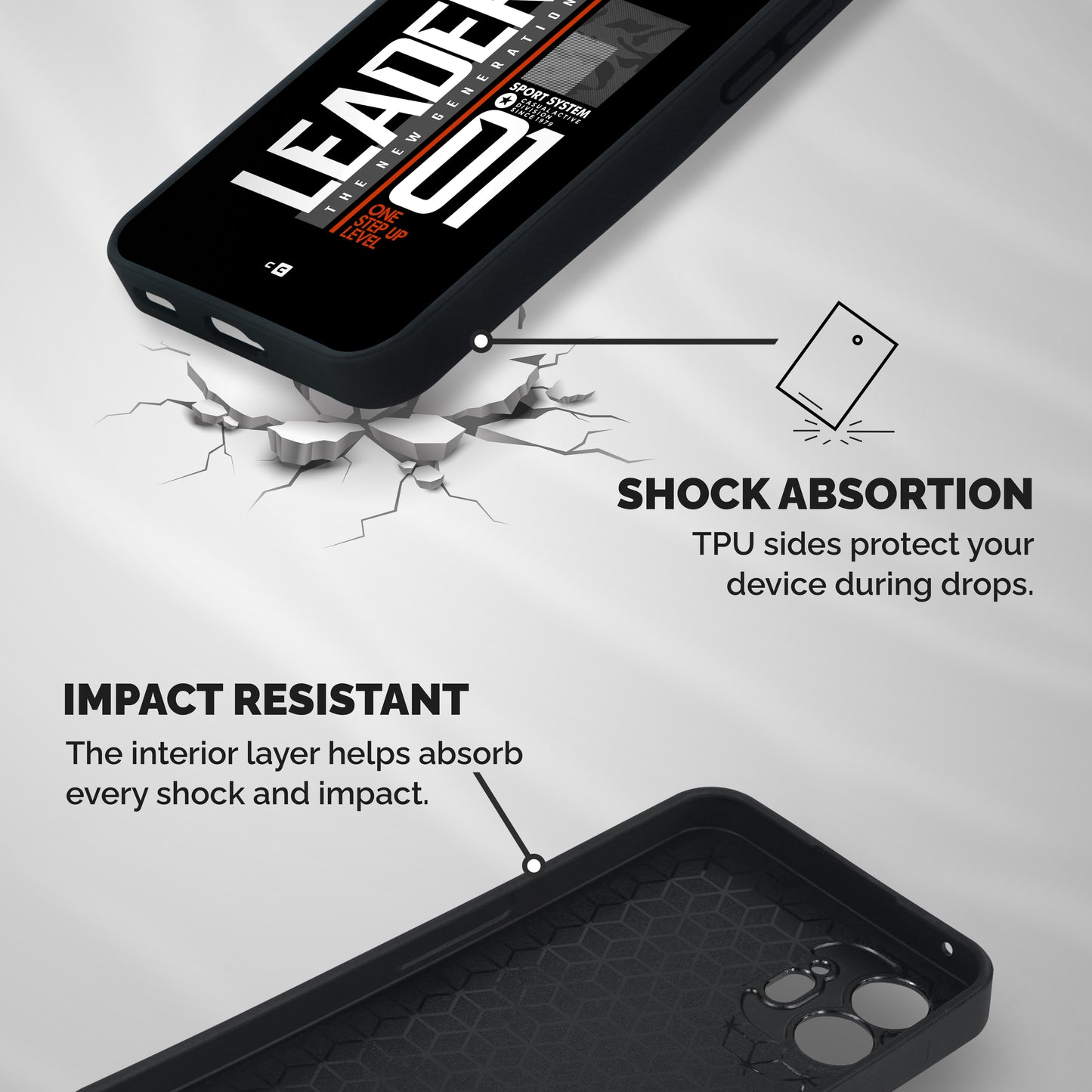 The New Leader Shockproof Hybrid Protection (Metal + TPU) Back Case Cover